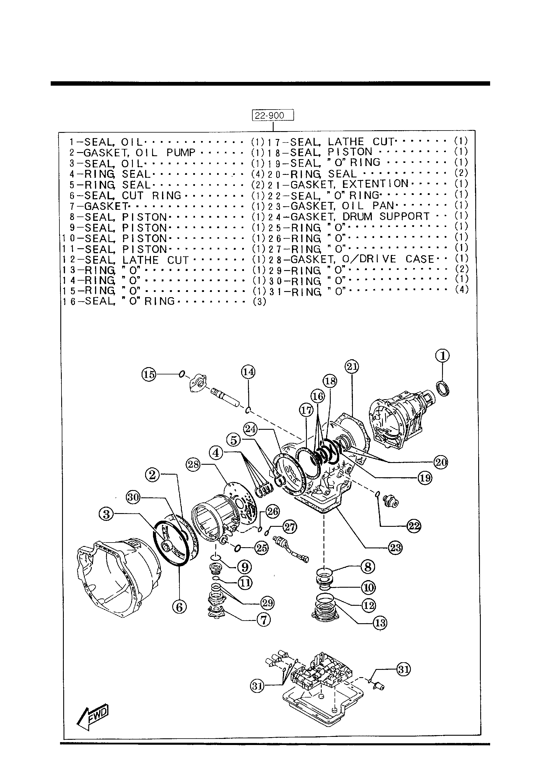 AUTOMATIC TRANSMISSION GASKET & SEAL KIT [1996 Miata] - Garage 56 Engineering
