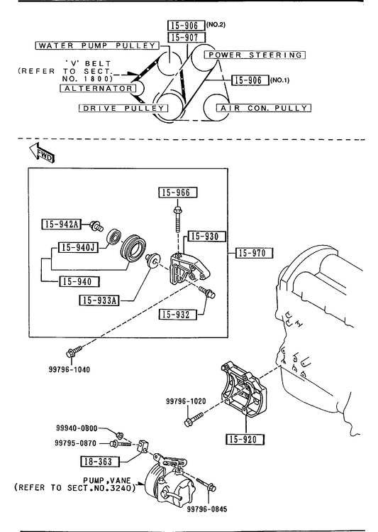 BRACKET, PULLEY & BELT [1993 MIATA] - Garage 56 Engineering