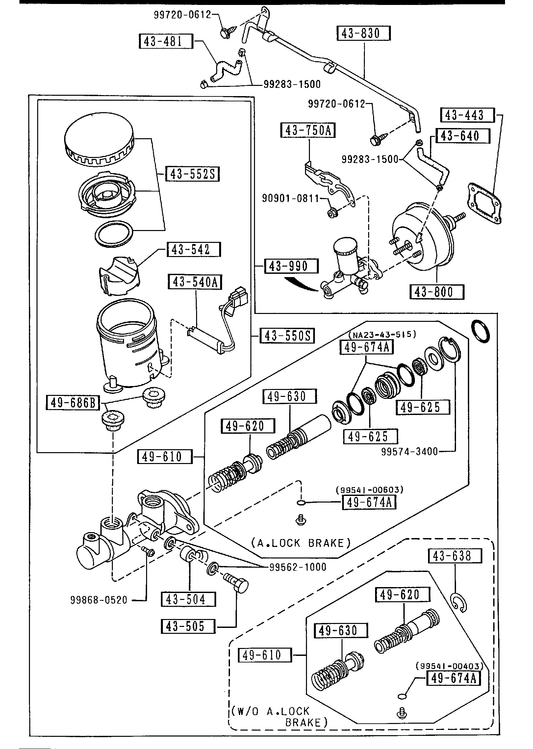 BRAKE MASTER CYLINDER & POWER BRAKE [1992 MIATA] - Garage 56 Engineering