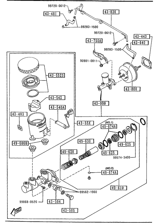 BRAKE MASTER CYLINDER & POWER BRAKE (ANTI LOCK BRAKE SYSTEM) [1993 MIATA] - Garage 56 Engineering