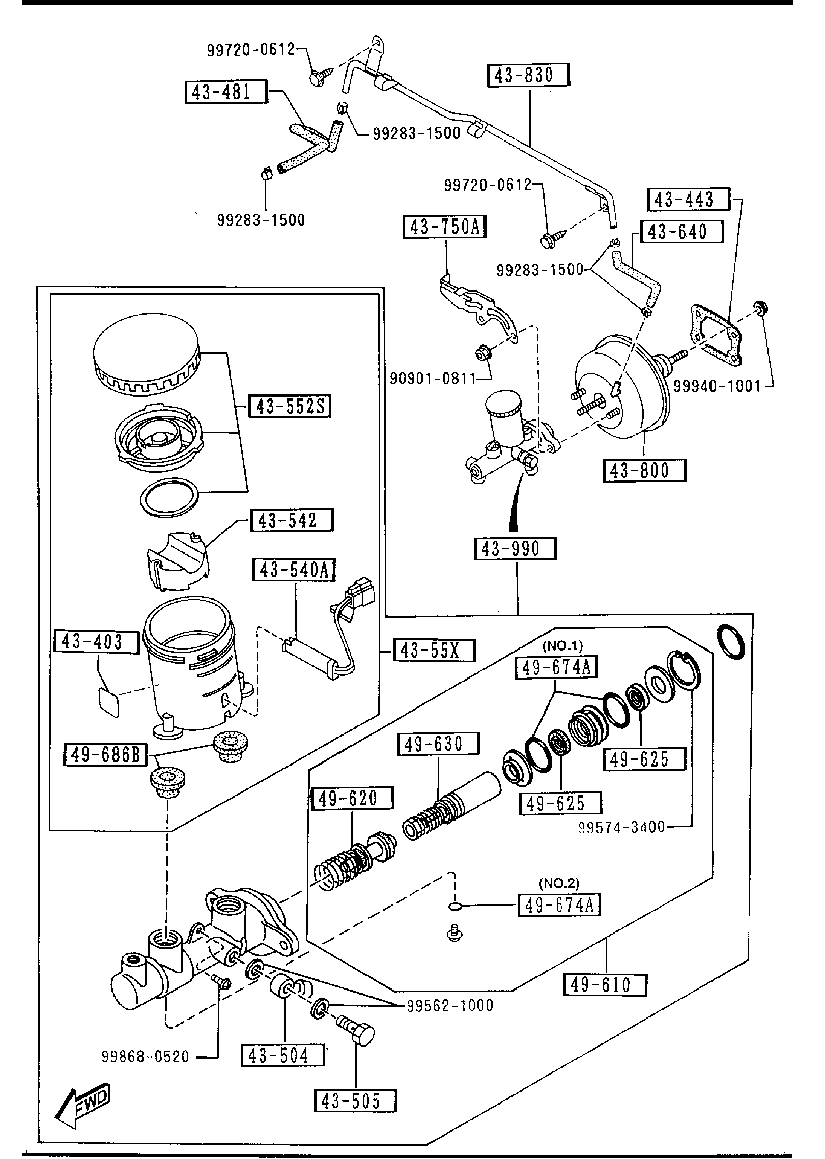 BRAKE MASTER CYLINDER & POWER BRAKE (ANTI LOCK BRAKE SYSTEM) [1994 Miata] - Garage 56 Engineering