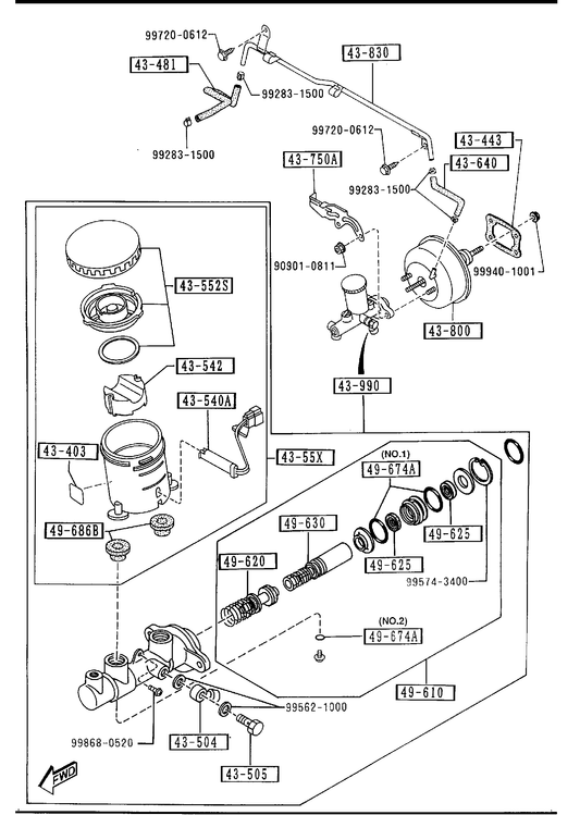 BRAKE MASTER CYLINDER & POWER BRAKE (ANTI LOCK BRAKE SYSTEM) [1994 Miata] - Garage 56 Engineering