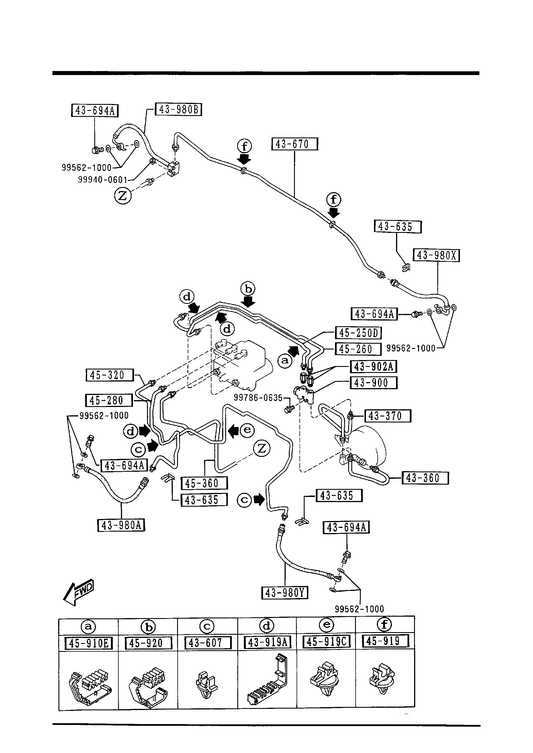 BRAKE PIPINGS (ANTI LOCK BRAKE SYSTEM) [1993 MIATA] - Garage 56 Engineering