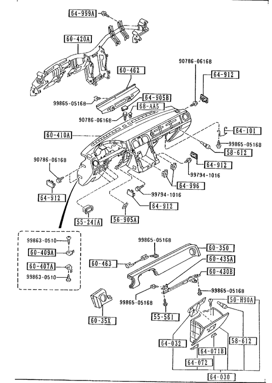 DASHBOARD & RELATED PARTS [1990 Miata] - Garage 56 Engineering