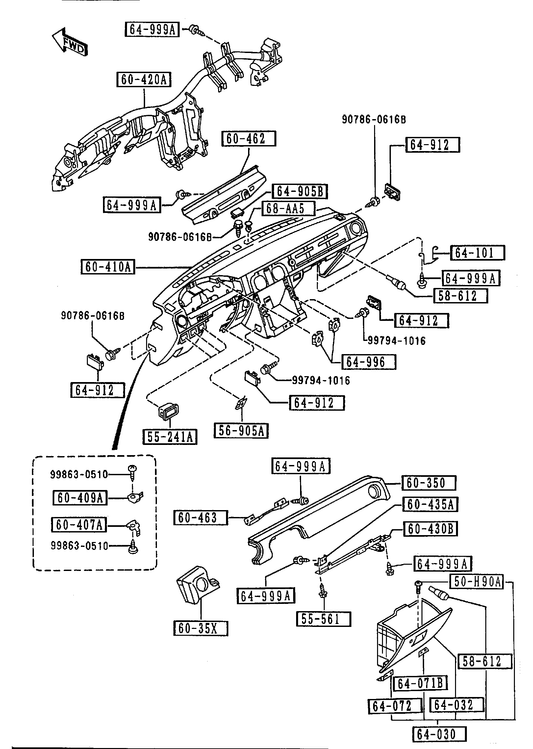 DASHBOARD & RELATED PARTS [1992 MIATA] - Garage 56 Engineering
