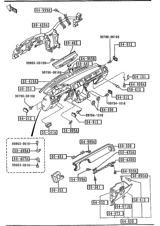 DASHBOARD & RELATED PARTS [1993 MIATA] - Garage 56 Engineering