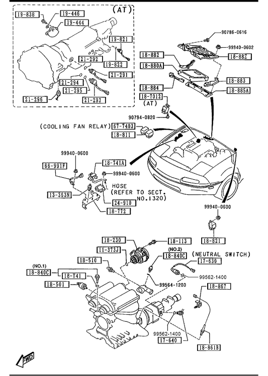 ENGINE SWITCHES & RELAYS [1993 MIATA] - Garage 56 Engineering