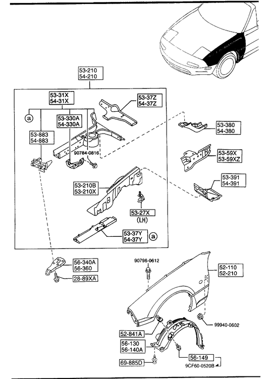 FENDER & WHEEL APRON PANELS [1990 Miata] - Garage 56 Engineering