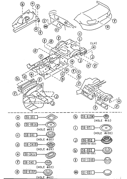 FLOOR ATTACHMENTS (HOLE COVERS) [1992 MIATA] - Garage 56 Engineering