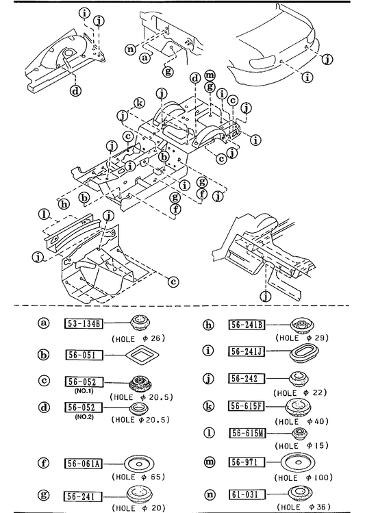 FLOOR ATTACHMENTS (HOLE COVERS) [1993 MIATA] - Garage 56 Engineering