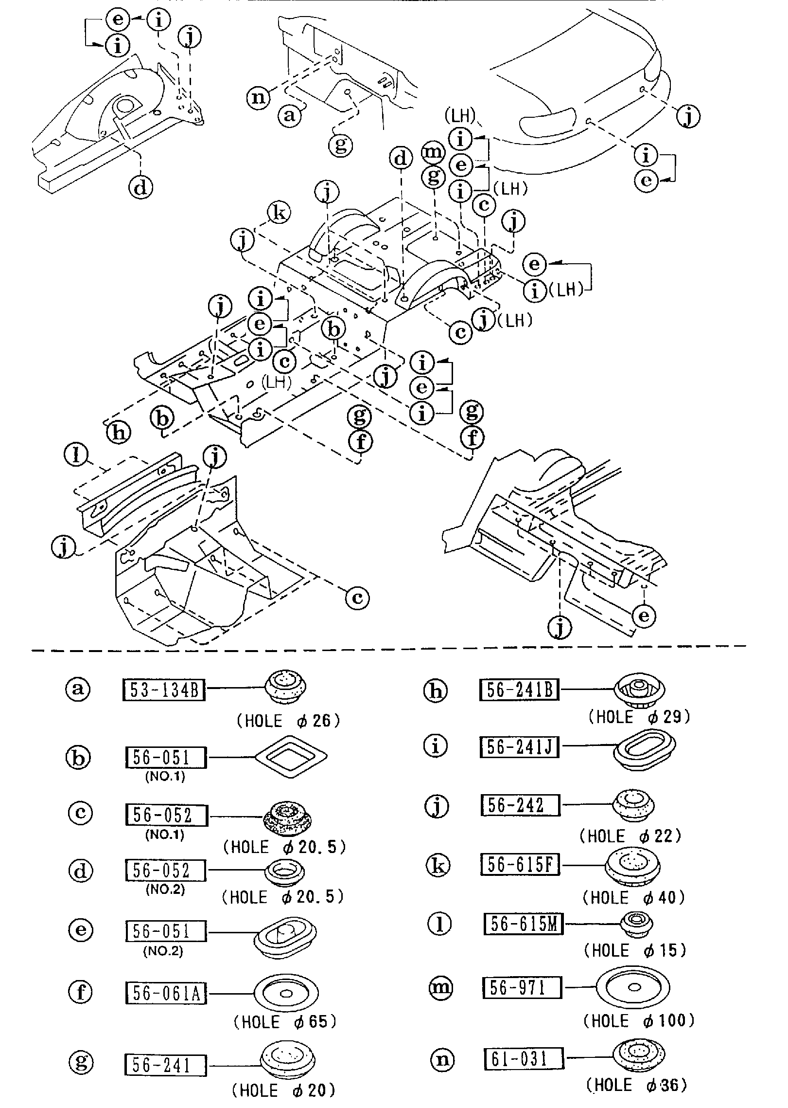 FLOOR ATTACHMENTS (HOLE COVERS) [1996 Miata] - Garage 56 Engineering