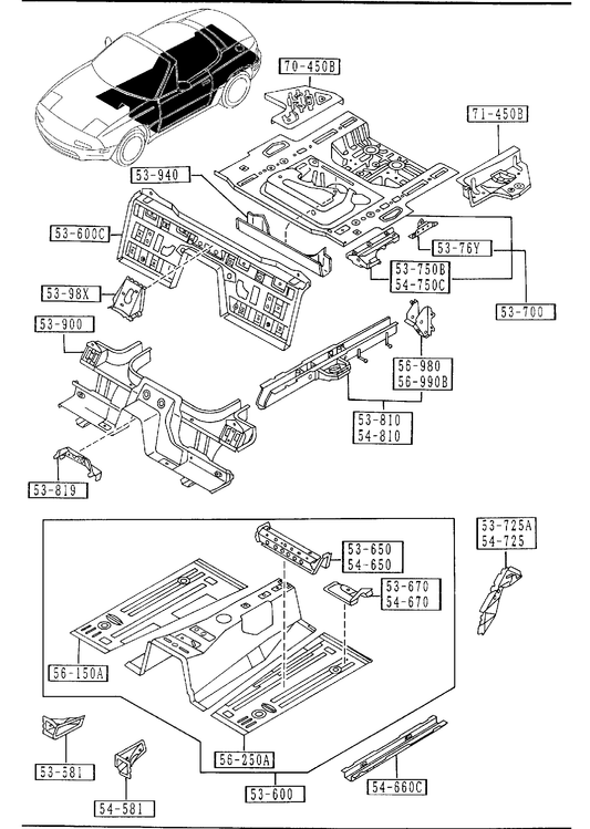 FLOOR PANELS [1990 Miata] - Garage 56 Engineering
