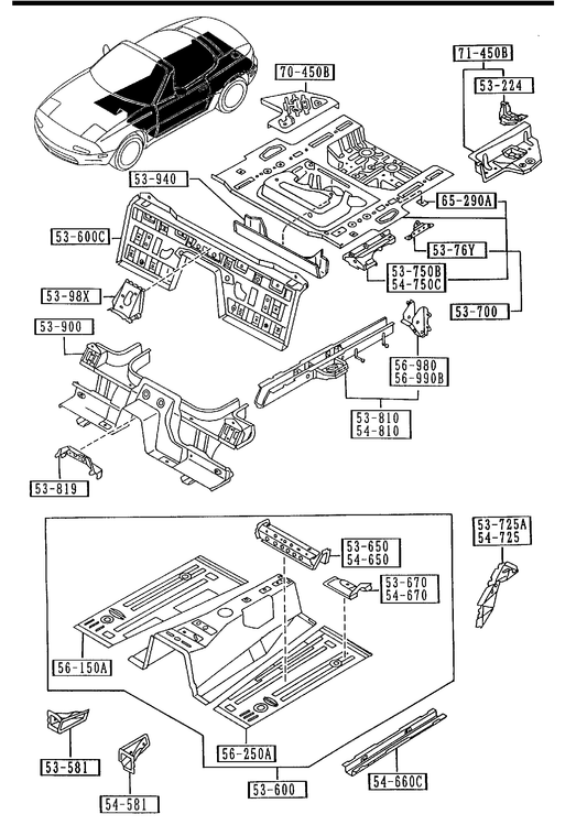 FLOOR PANELS [1994 Miata] - Garage 56 Engineering