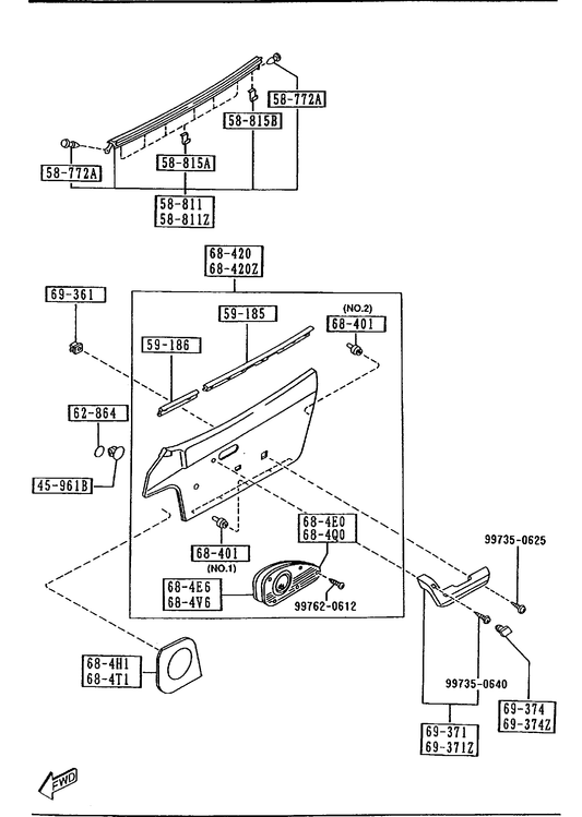 FRONT DOOR TRIMS & RELATED PARTS [1993 MIATA] - Garage 56 Engineering