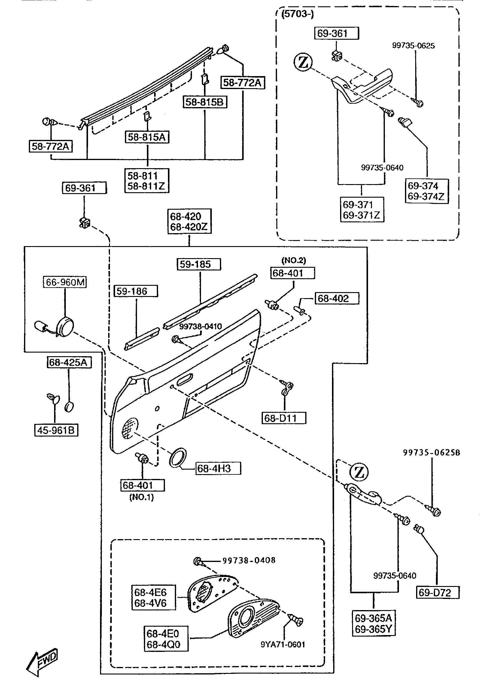FRONT DOOR TRIMS & RELATED PARTS [1996 Miata] - Garage 56 Engineering
