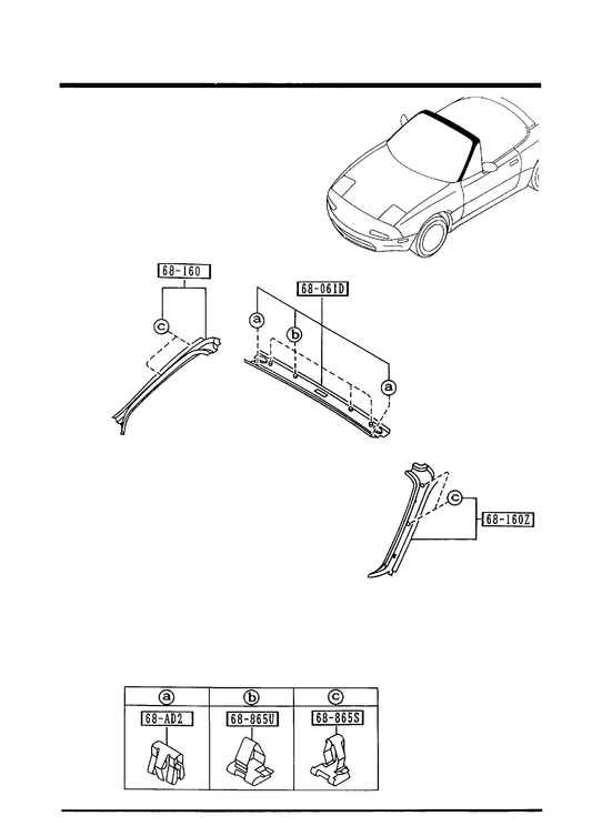 FRONT HEADER TRIM & PILLAR TRIMS [1991 MIATA] - Garage 56 Engineering