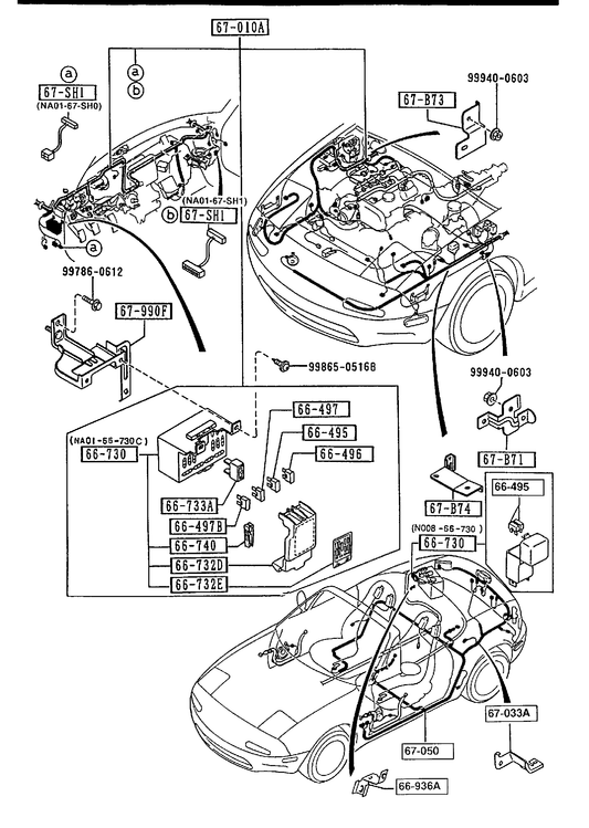FRONT & REAR WIRING HARNESSES [1992 MIATA] - Garage 56 Engineering