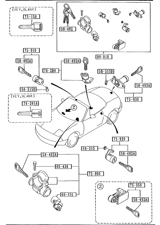 KEY SETS [1990 Miata] - Garage 56 Engineering
