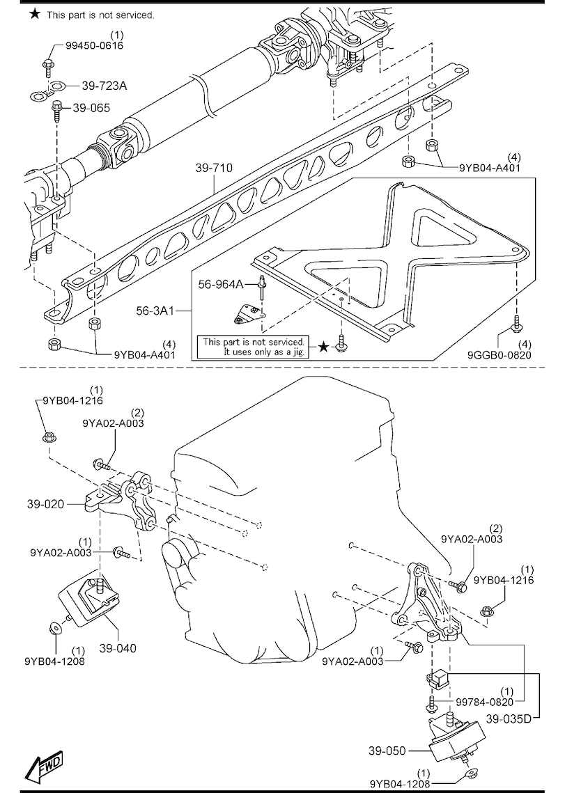 NC MX-5: Engine & T/Mission Mountings - Garage 56 Engineering 