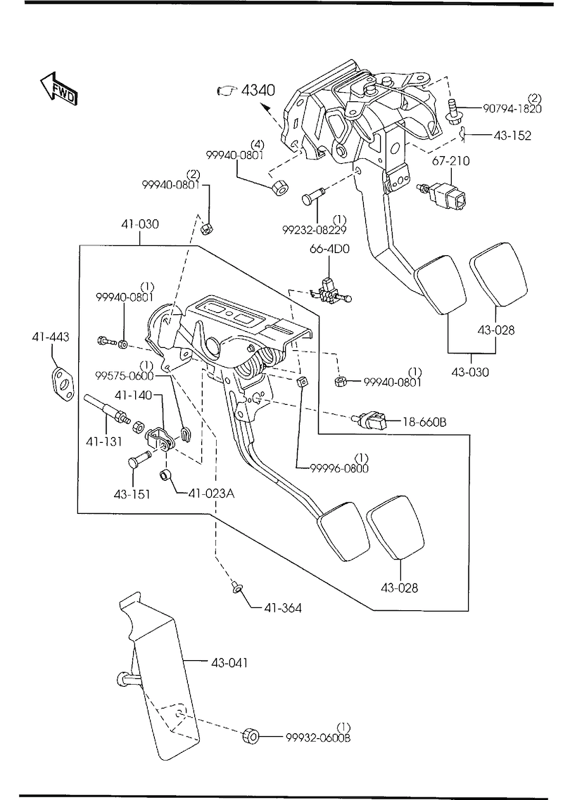 NC MX-5: Manual Transmission Clutch & Brake Pedals - Garage 56 Engineering 