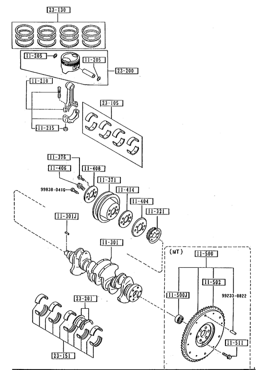 PISTON, CRANKSHAFT & FLYWHEEL [1990 Miata] - Garage 56 Engineering