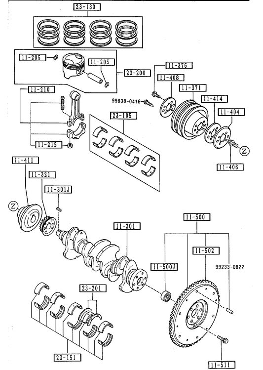PISTON, CRANKSHAFT & FLYWHEEL [1992 MIATA] - Garage 56 Engineering