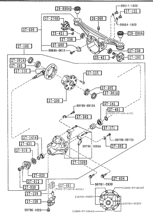 REAR DIFFERENTIALS (LIMITED SLIP DIFF.) [1990 Miata] - Garage 56 Engineering