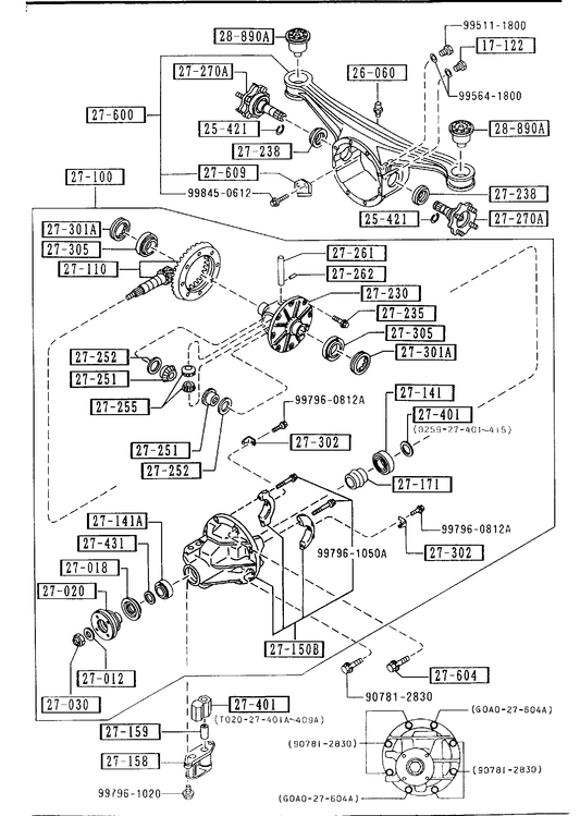 REAR DIFFERENTIALS (NORMAL DIFF.) [1990 Miata] - Garage 56 Engineering