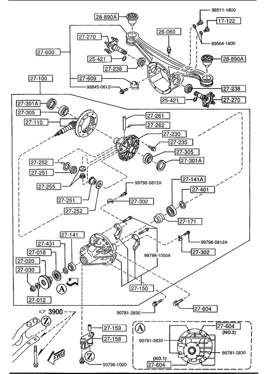 REAR DIFFERENTIALS (NORMAL DIFF.) [1994 Miata] - Garage 56 Engineering