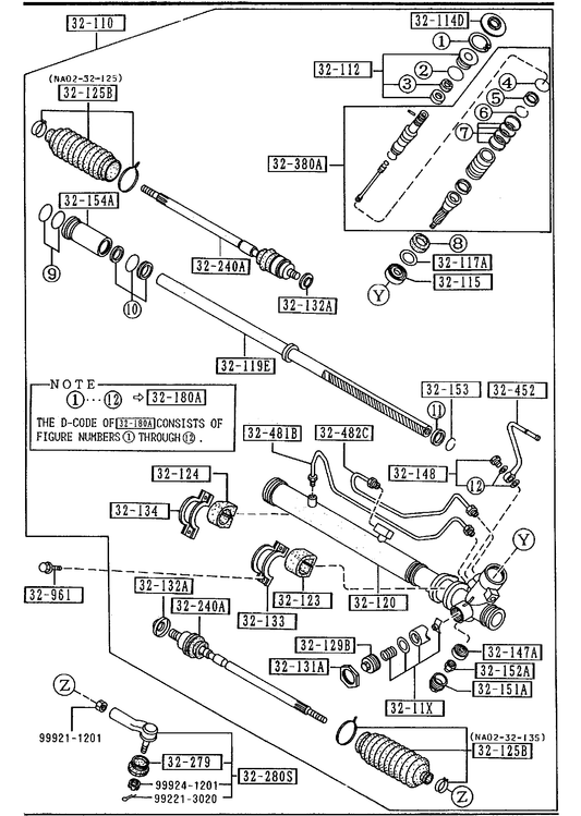 STEERING GEAR (W/ POWER STEERING) [1990 Miata] - Garage 56 Engineering