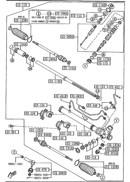 STEERING GEAR (W/ POWER STEERING) [1993 MIATA] - Garage 56 Engineering