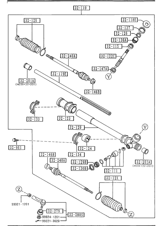 STEERING GEAR (W/O POWER STEERING) [1992 MIATA] - Garage 56 Engineering