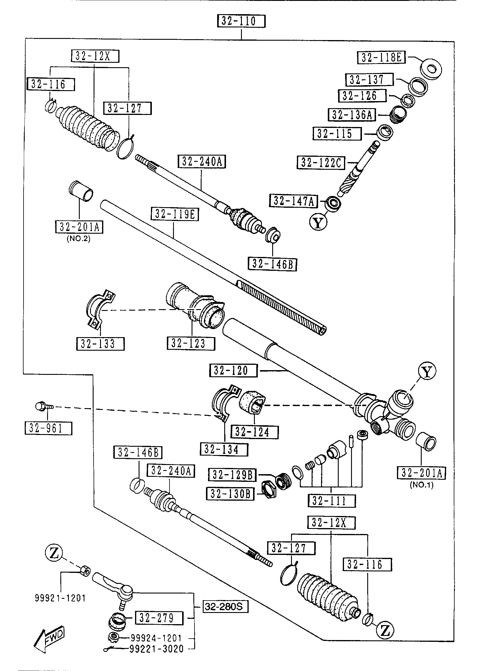 STEERING GEAR (W/O POWER STEERING) [1996 Miata] - Garage 56 Engineering