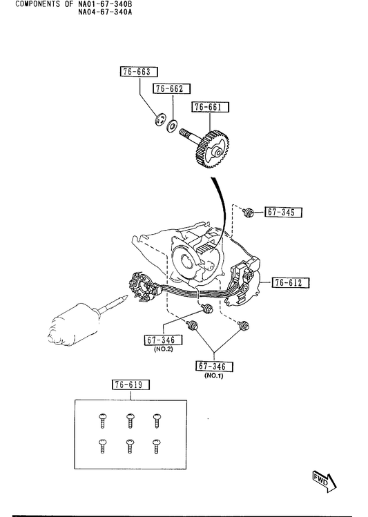 WIPER MOTOR COMPONENTS [1995 Miata] - Garage 56 Engineering