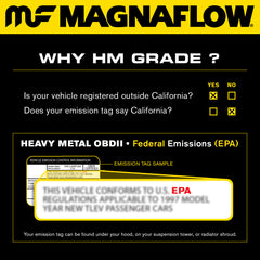 MagnaFlow Direct-Fit Catalytic Converter for 1999-2005 Mazda Miata 1.8L Front (Excluding Turbocharged Models)