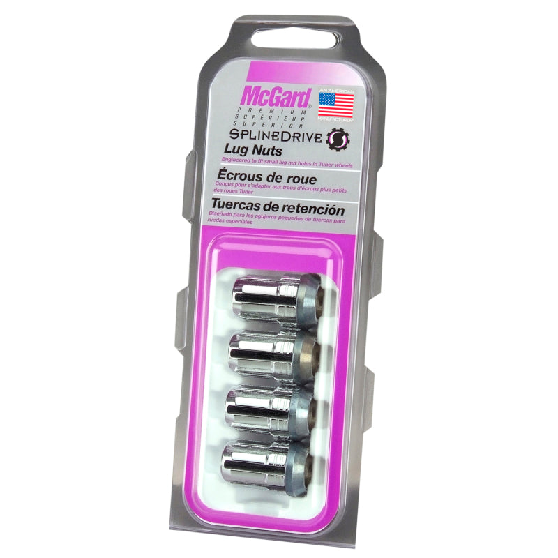 SplineDrive Lug Nut Set – M12x1.5, Chrome (4-Pack) - McGard 65357