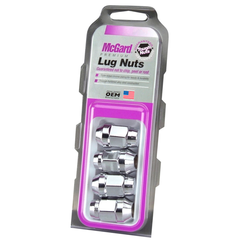 Chrome Lug Nuts – M12x1.5 Bulge Cone Seat (4-Pack) - McGard 64012