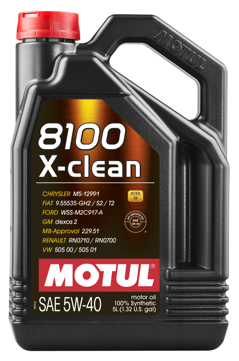 8100 X - CLEAN C3 5W40 Synthetic Engine Oil (5L) - Motul 102051 - Motor Oils - Motul at Garage 56 Engineering