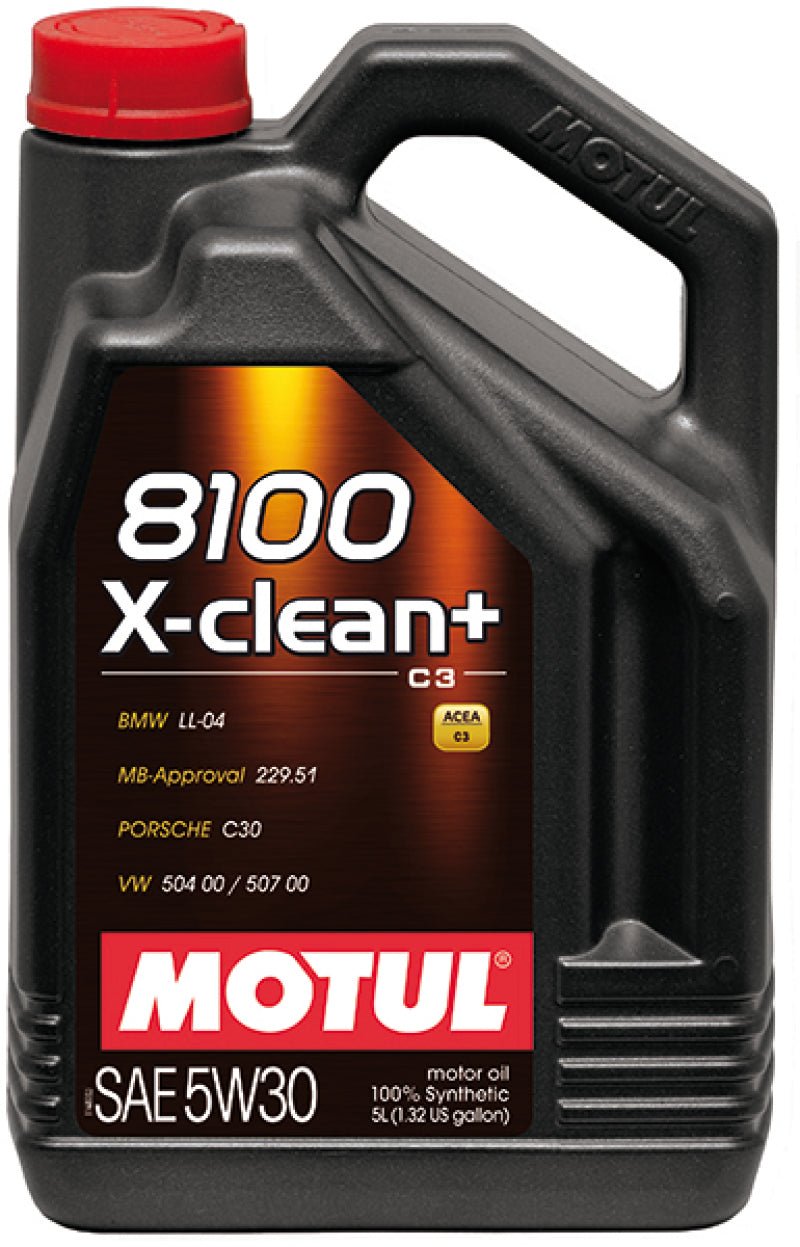 8100 X - CLEAN Plus 5W30 Synthetic Engine Oil (5L) - Motul 106377 - Motor Oils - Motul at Garage 56 Engineering
