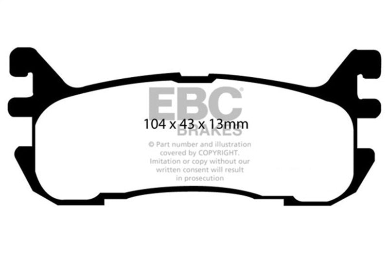 94-05 Mazda Miata Yellowstuff Rear Brake Pads – EBC DP41003R