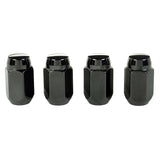 Black Hex Lug Nuts – M12x1.5, 13/16" Hex, 1.5" (4-Pack) - McGard 64031