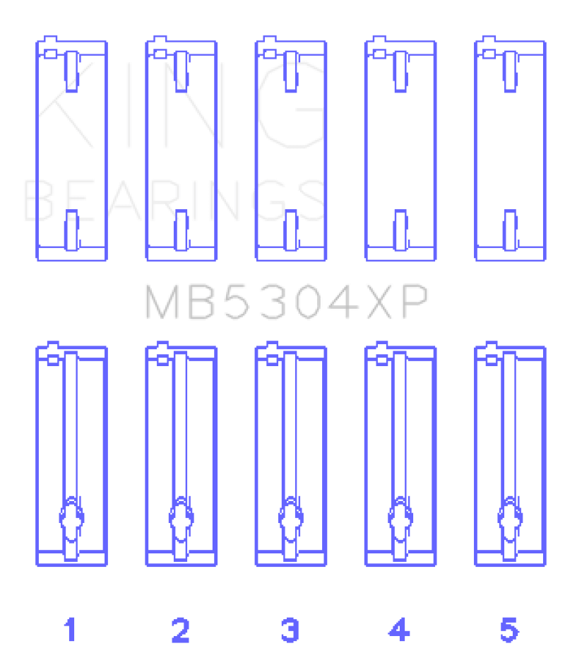 94 - 05 Main Bearing Set (STD Size) - King MB5304XP - Bearings - King Engine Bearings at Garage 56 Engineering