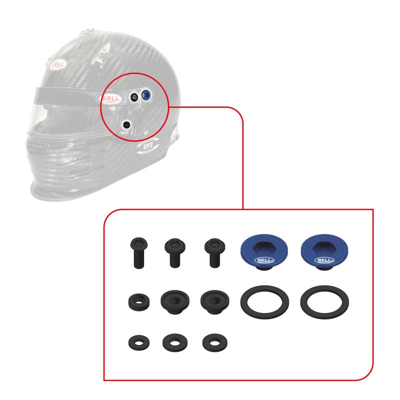 Bell SV (SE03/05) Pivot Kit - Blue - Helmets and Accessories - Bell at Garage 56 Engineering