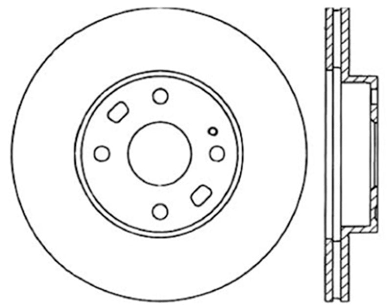 Centric 94 - 05 Mazda Miata MX - 5 (Normal Suspension) Front CryoStop Rotor - Brake Rotors - Drilled - Stoptech at Garage 56 Engineering