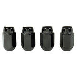 Black Hex Lug Nuts – M12x1.5, 13/16" Hex, 1.5" (4-Pack) - McGard 64031