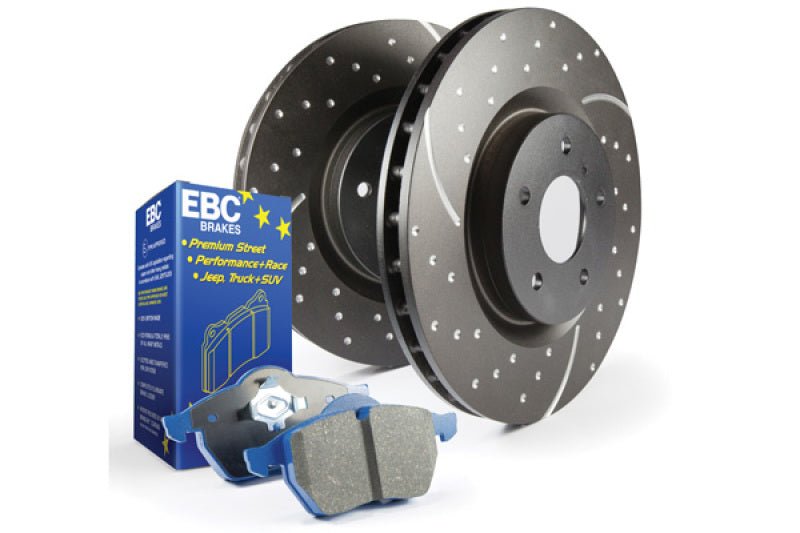 EBC Bluestuff Pads and GD Rotors S6 Rear Service Kit - ND MX - 5 (16+) - Brake Rotors - Slot & Drilled - EBC at Garage 56 Engineering