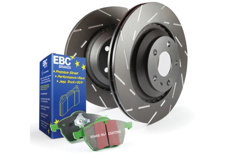 EBC Greenstuff Pads and USR Rotors S2 Front Service Kit - NC MX - 5 (06 - 15) - Brake Rotors - Slotted - EBC at Garage 56 Engineering