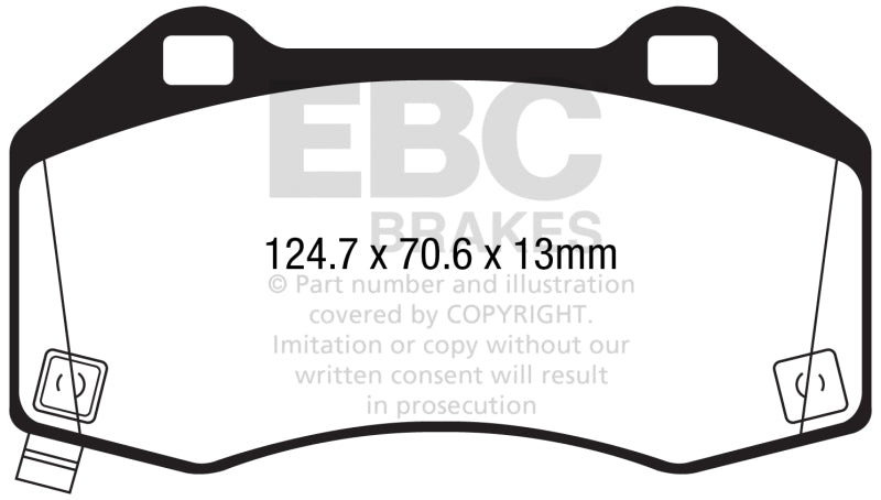 EBC Redstuff Front Brake Pads - ND MX - 5 (16+ w. Brembo) - Brake Pads - Performance - EBC at Garage 56 Engineering
