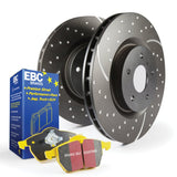 EBC Yellowstuff Pads and GD Rotors S5 Front Service Kit - ND MX - 5 (16+ w. Brembo) - Brake Rotors - Slot & Drilled - EBC at Garage 56 Engineering