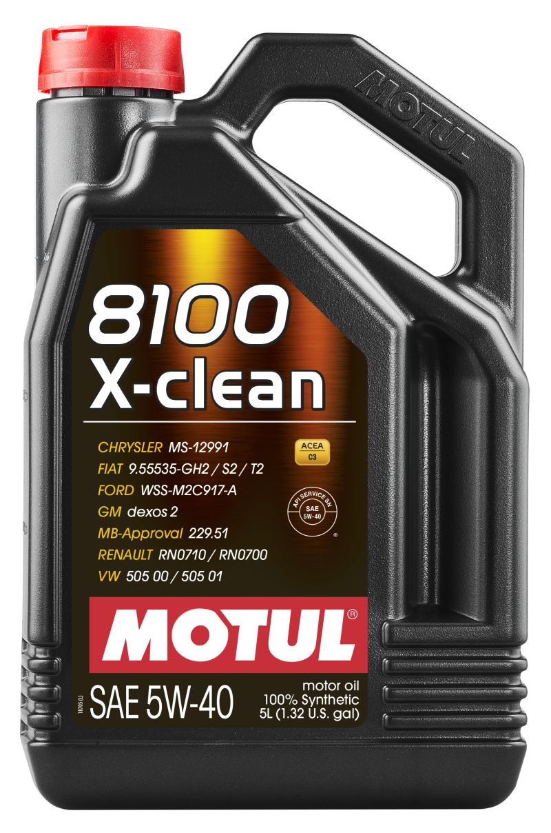 8100 X-CLEAN C3 5W40 Synthetic Engine Oil (5L) - Motul 102051
